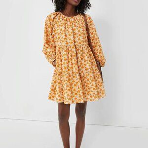 Tuckernuck Hyacinth House Burnt Orange Floral Brynn Mini Dress M Pockets